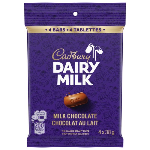 Cadbury Dairy Milk Original Chocolate Bars 4 Pack Of 38 g