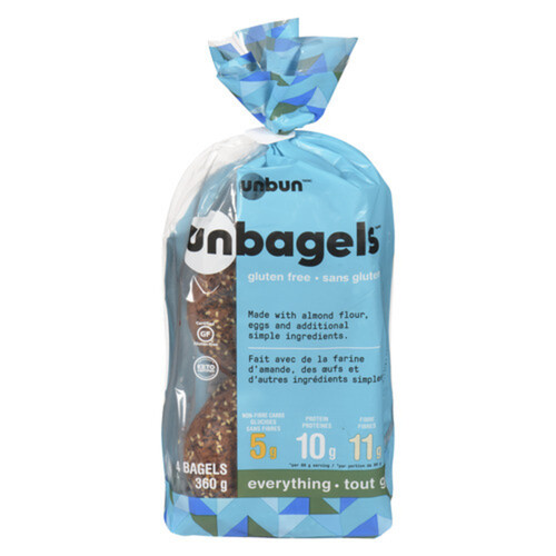 Unbun Gluten-Free Unbagel Everything 350 g (frozen)