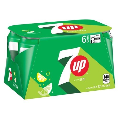 7Up Soft Drink Lemon Lime 6 x 355 ml (cans)