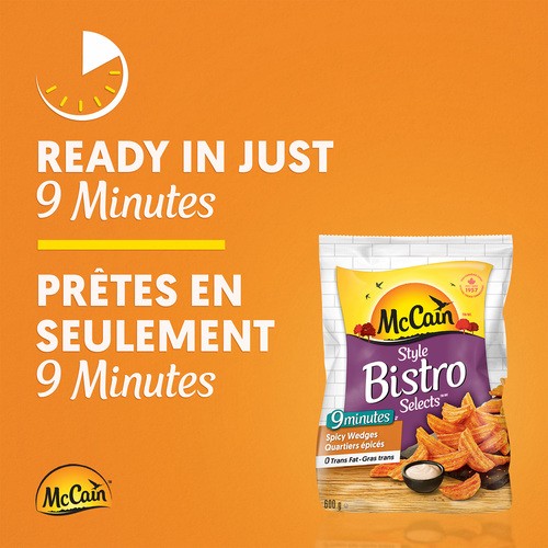 McCain Bistro Selects Wedges 9 Minutes Spicy 600 g (frozen)