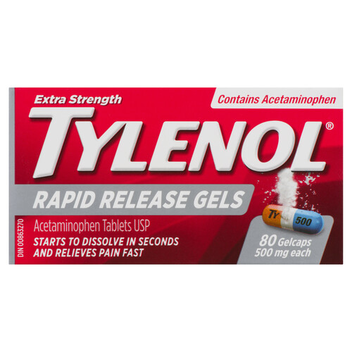 Tylenol Extra Strength Rapid Release 80 Gelcaps
