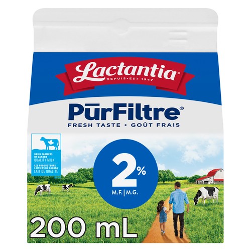 Lactantia PūrFiltre 2% Milk Partly Skimmed 200 ml