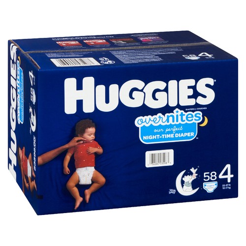 Huggies Diapers Overnites Size 4 58 Count