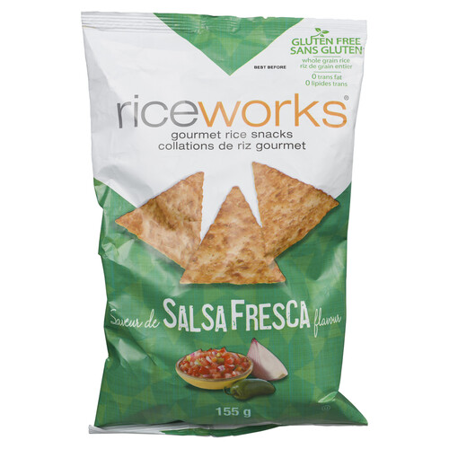 Riceworks Gluten-Free Brown Rice Crisps Salsa Fresca 155 g