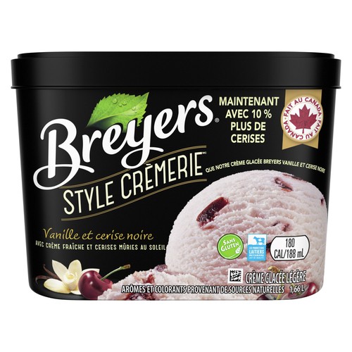 Breyers Gluten-Free Creamery Style Light Ice Cream Dark Cherry  1.66 L