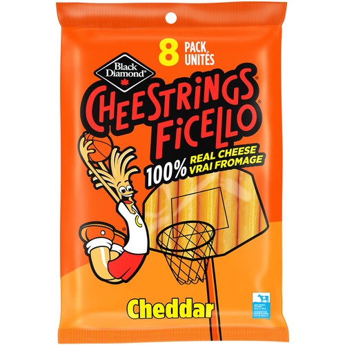 Black Diamond Cheestrings Cheddar 8 Count