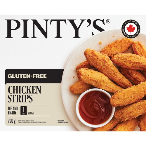 Pinty's Gluten-Free Frozen Chicken Breast Strip Fully Cooked 790 g