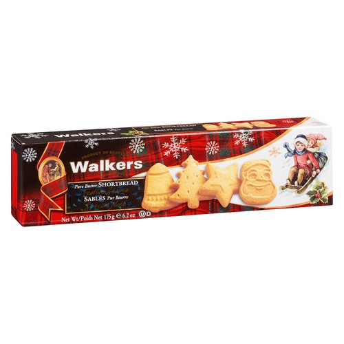 Walkers Short Bread Cookies Festive Shapes Pure Butter 175 g