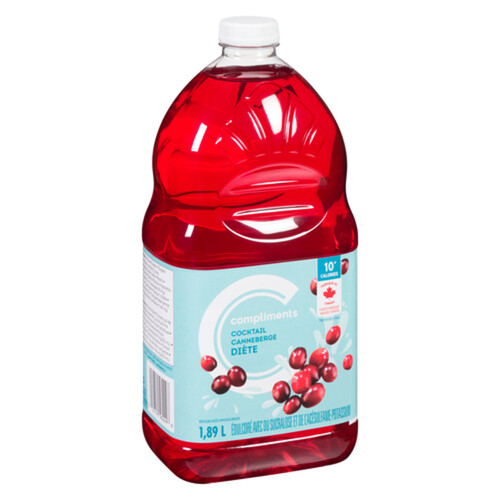 Compliments Diet Juice Cocktail Cranberry 1.89 L