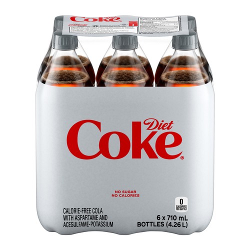 Diet Coke Soda 6 x 710 ml (bottles)