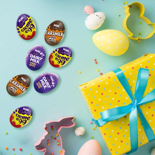 Cadbury Mini Easter Chocolatey Candy Eggs Assorted Individually Wrapped 154 g