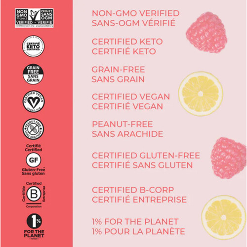 Good To Go Gluten-Free Keto Snack Bars Raspberry Lemon 9 x 40 g