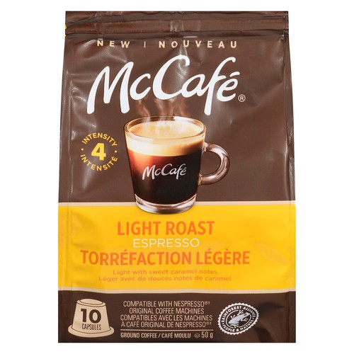McCafé Coffee Pods Light Roast Espresso Capsules 10 Count