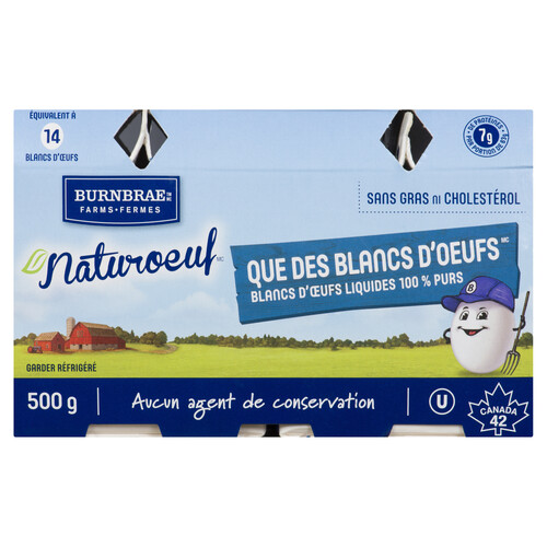 Burnbrae Farms Naturegg Fat-Free Egg Whites 100% Pure 500 g