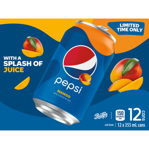 Pepsi Soft Drink Mango 12 x 355 ml