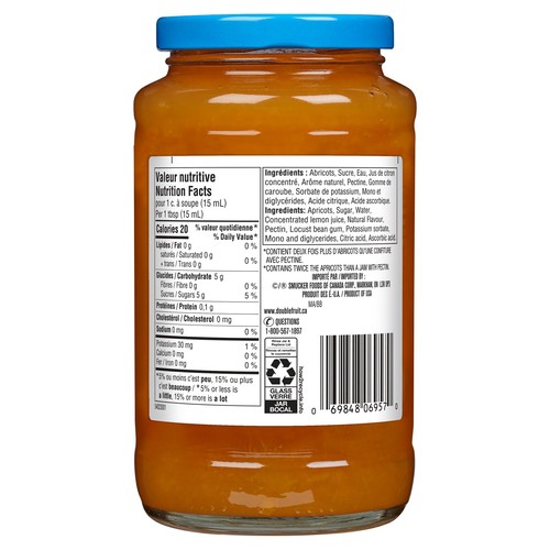 Double Fruit Jam Ultra Light Apricot 500 ml