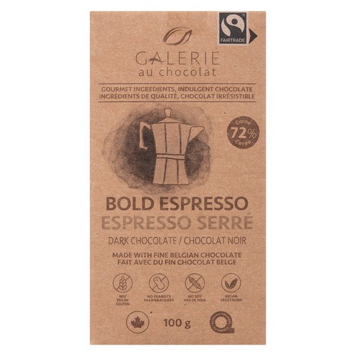 Galerie Au Chocolat Vegan Dark Chocolate Bold Espresso 100 g