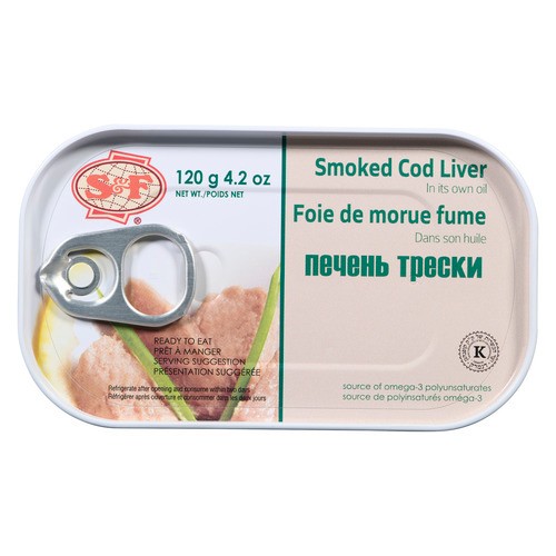S&F Canned Smoked Cod Liver 120 g