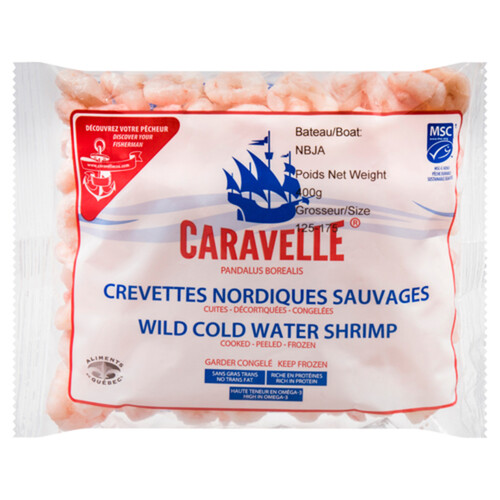 Caravelle Frozen Wild Cold Water Shrimp Nordic Cooked 400 g