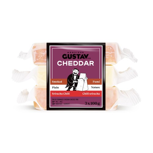Monsieur Gustav Cheddar Cheese Trio 3 x 100 g
