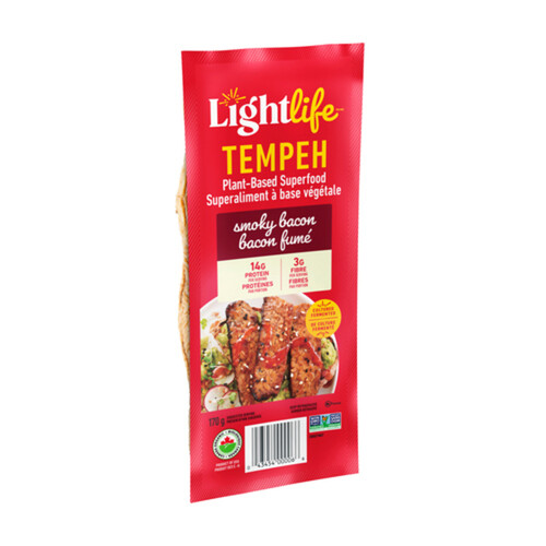 Lightlife Organic PlantBased Tempeh Bacon Strips Smoky 170 g Voilà
