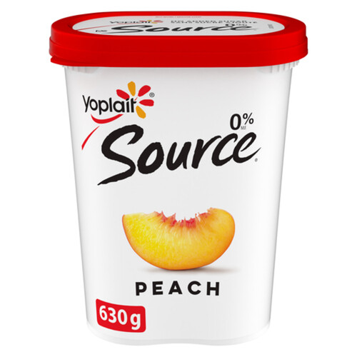 Yoplait Source 0% Smooth Traditional Yogurt No Added Sugar Peach 630 g