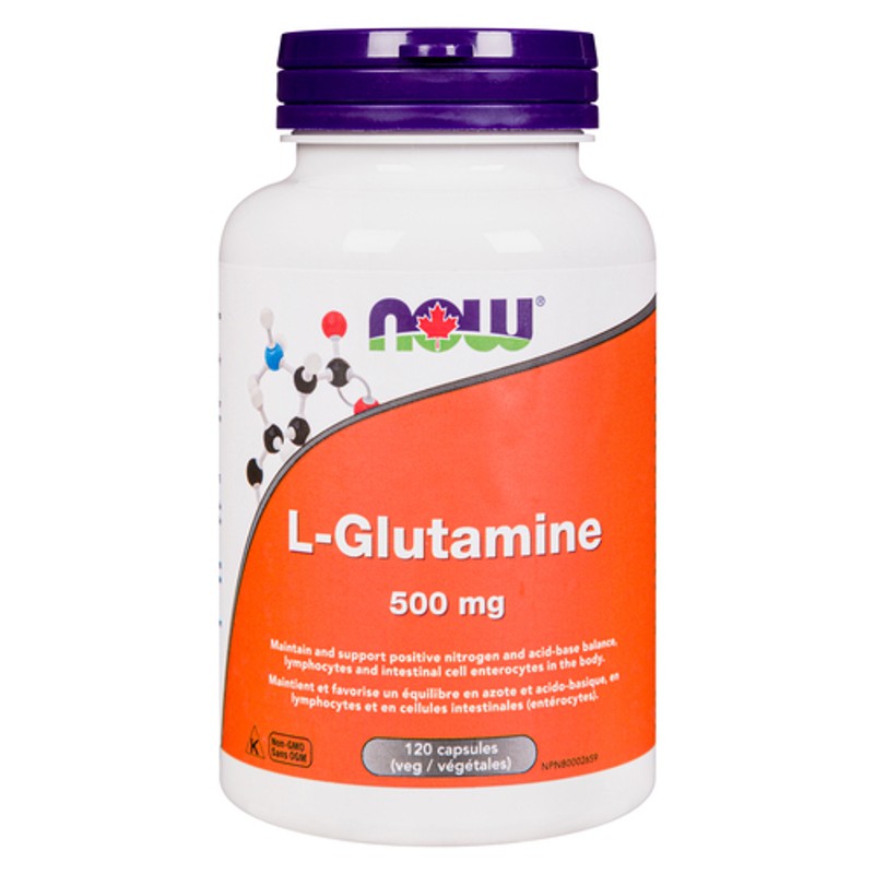 Complément Alimentaire L-Glutamine 500 Mg - NOW Foods - 120 Gélules - Neuf Scellé