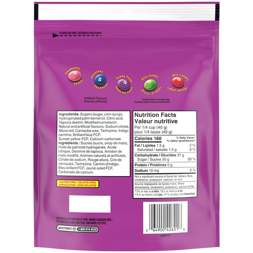 Skittles Chewy Candy Berry Bowl Size Bag 320 g