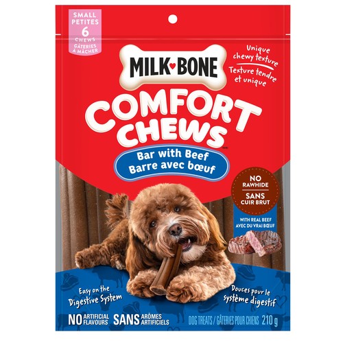 Milk-Bone Comfort Chews Small Dog Treats Bar With Beef 210 g