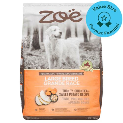 Zoe Dry Dog Food Large Breed Turkey Chickpea & Sweet Potato 11.5 kg