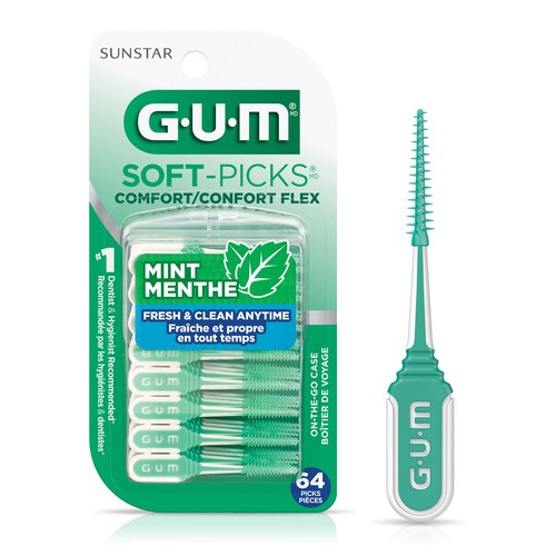 GUM Soft-Picks Dental Picks Comfort Flex 64 Count