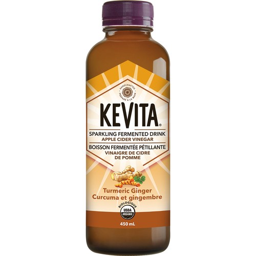 KeVita Sparkling Fermented Drink Apple Cider Vinegar Turmeric Ginger 450 ml