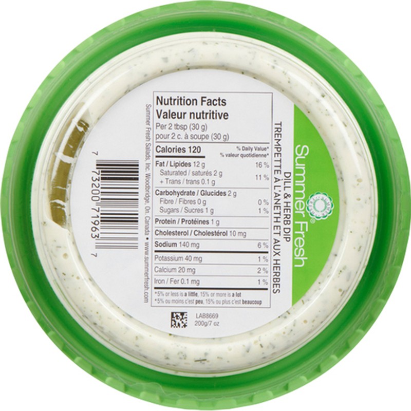 Summer Fresh Dip Herb & Dill 200 g - Voilà Online Groceries & Offers