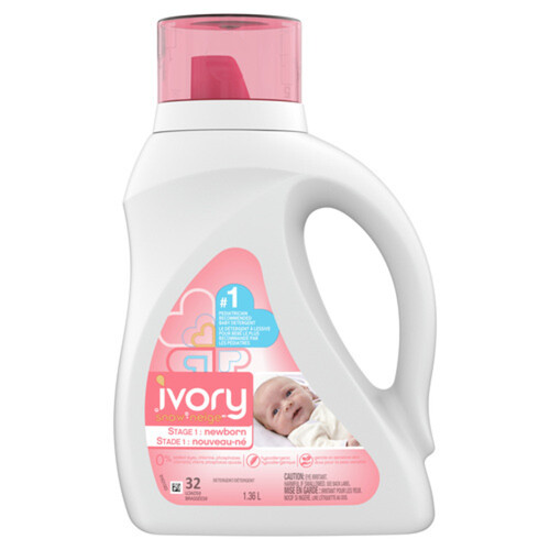 Ivory Snow Newborn Liquid Laundry Detergent 32 Loads 1.36 L