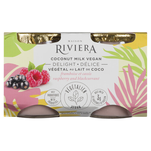 Riviera Vegan Delight Coconut Milk Raspberry & Black Currant 4 x 120 g