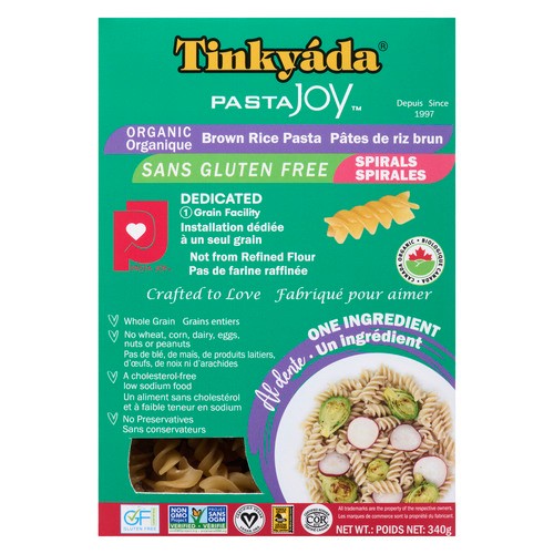 Tinkyáda Organic Gluten-Free Brown Rice Pasta Spirals 340 g