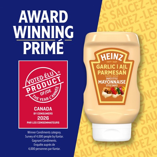 Heinz Mayonnaise Style Sauce Garlic Parmesan 340 ml