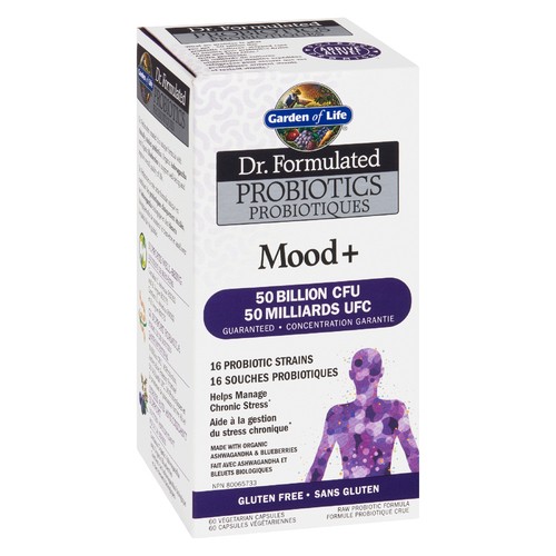 Garden Of Life Probiotics Mood+ Vegetarian Capsules 60 Count