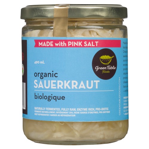 Green Table Organic Sauerkraut with Pink Salt 490 ml