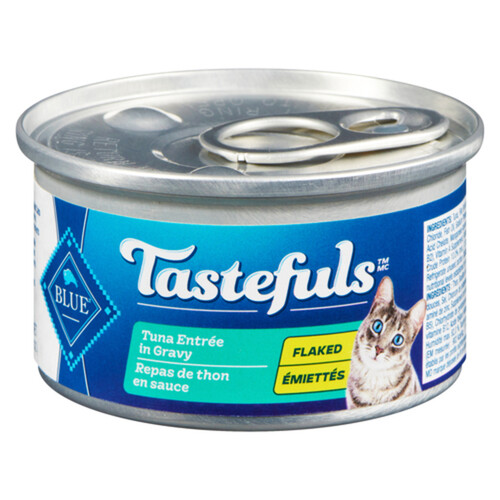 Blue Tastefuls Natural Wet Cat Food Entrée Flaked Tuna in Gravy 3 oz 85 g