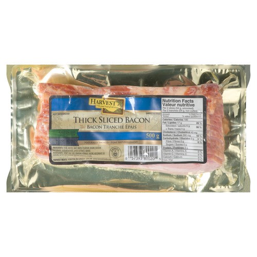 Harvest Meats Sliced Thick Bacon 500 g