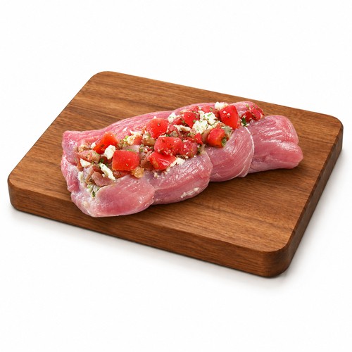 Ready To Cook Pork Tenderloins Fresh Stuffed Bruschetta And Feta