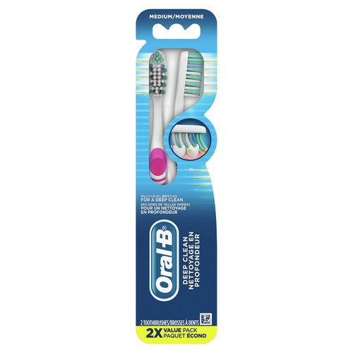 Oral-B Manual Toothbrush Deep Clean 40 Medium 2 Pack