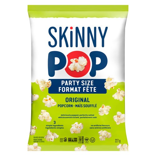 Skinny Pop Popcorn Original Party Size 227 g