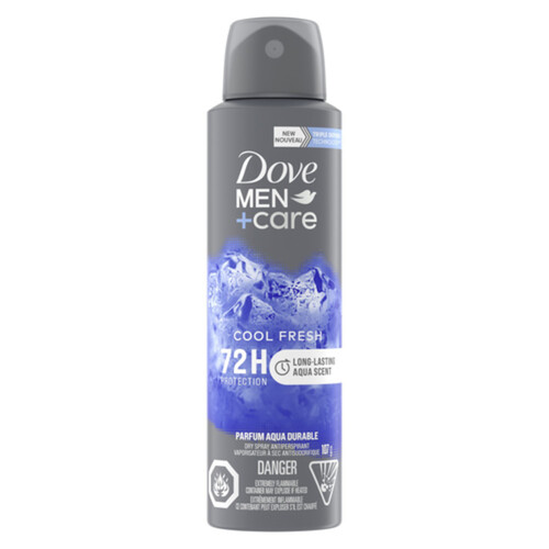 Dove Men+Care Dry Spray Antiperspirant Cool Fresh Deodorant 72H Sweat Protection 107 g
