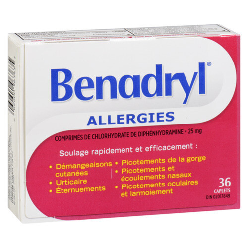 Benadryl Allergy 25 mg Caplets 36 EA