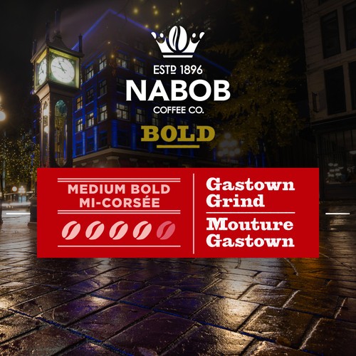 Nabob Ground Coffee Gastown Grind Medium Bold Roast 340 g