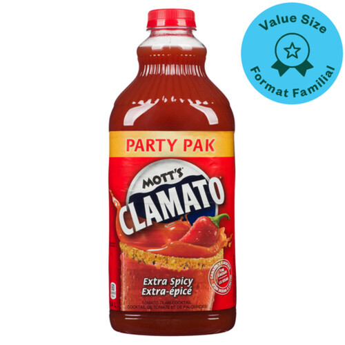 Mott's Clamato Cocktail Extra Spicy Party Pack 2.54 L (bottle)