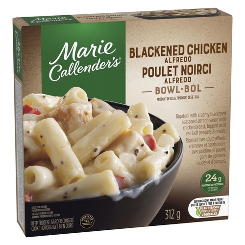 Marie Callender's Frozen Meal Bowl Blackened Chicken Alfredo 312 g