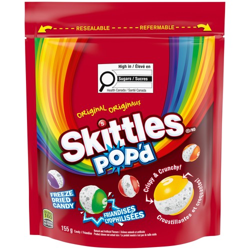 Skittles Pop'd Freeze Dried Candy Original 155 g